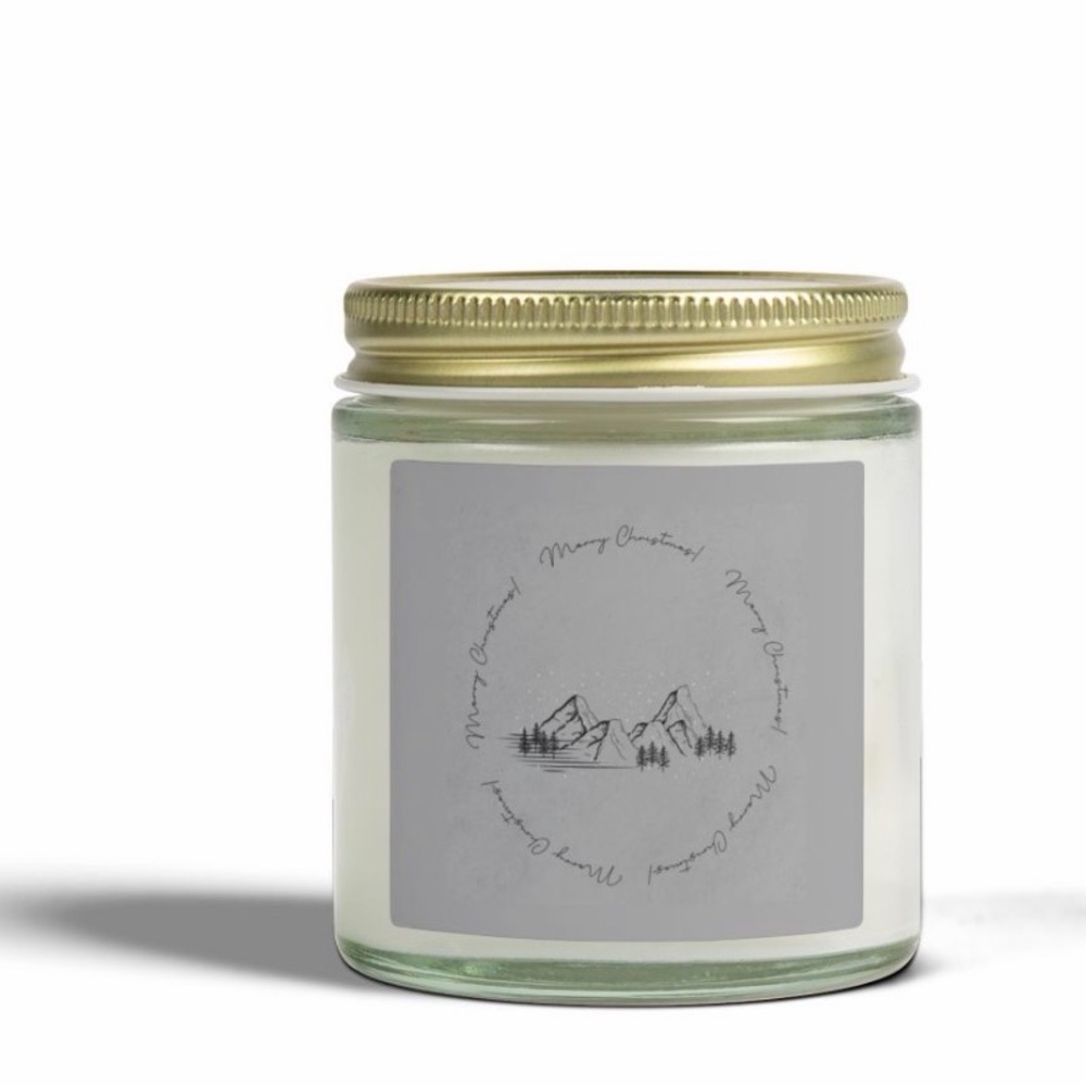 Snowy Christmas Scented Candle | Original Graphic Design | 9oz Soy Wax Jar